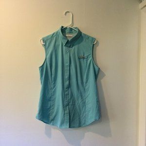 Columbia Blue PFG Vented top Sz L Fishing Shirt